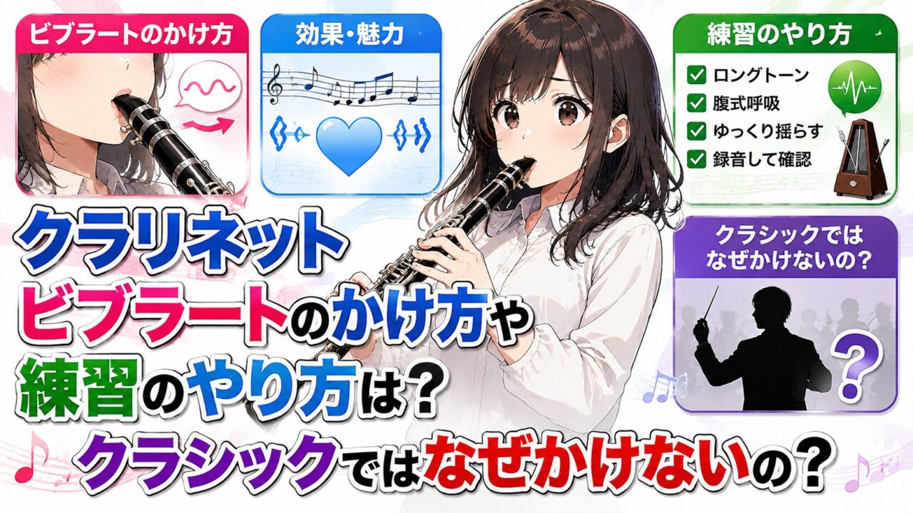 クラリネットビブラートのかけ方・練習法は？