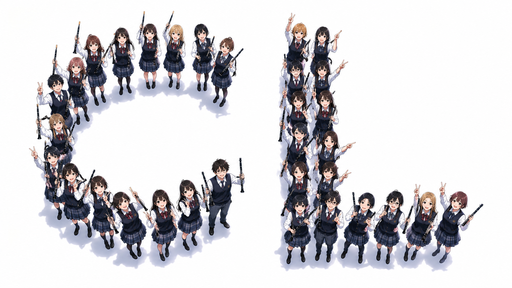 吹奏楽部クラリネットパート写真ポーズ