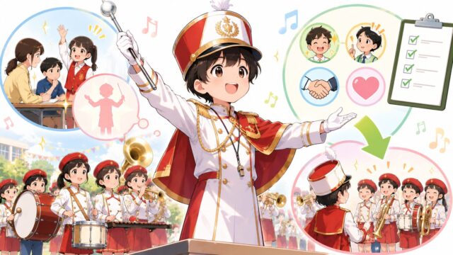 鼓笛隊や幼稚園のマーチングで指揮者(ドラムメジャー)を選ぶには？