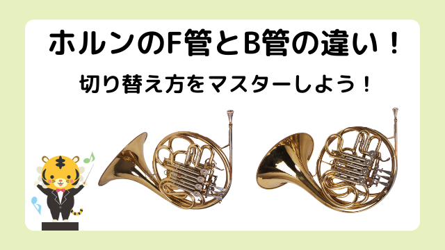 ホルンのF管とB管の使い分け方は？違いを理解し切り替え方をマスターしよう！